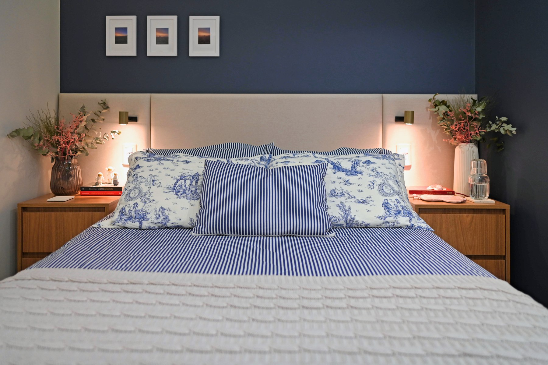 Quarto em tons de azul